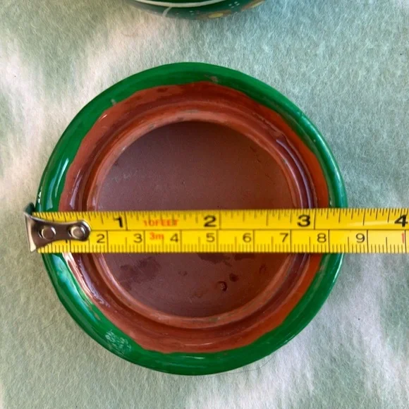 Hand-Painted southwestern Floral terracotta Trinket Box - Picture 5 of 6